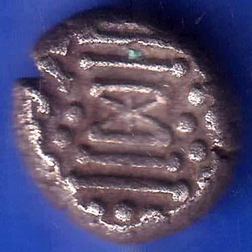 ANCIENT INDIA GADHAYA DYNASTY KING PORTRAIT COIN ANH1686