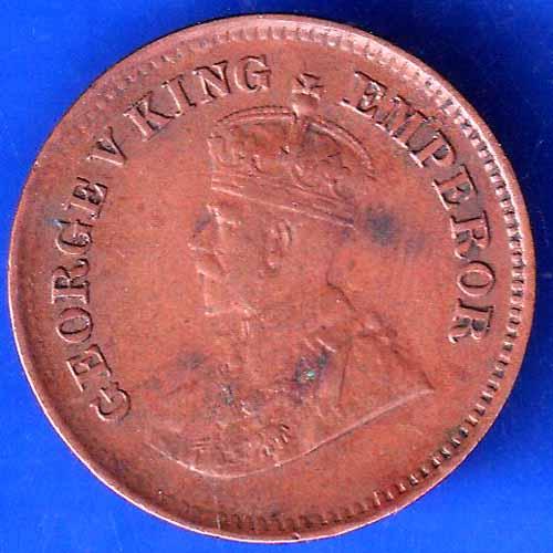 British India 1936 George V King Emperor Half Pice Coin ANH1833