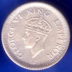 British India 1942 George Vi King Quarter Rupee Coin ANH2430