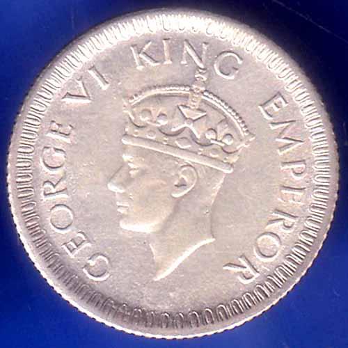 British India 1942 George Vi King Quarter Rupee Coin ANH2430