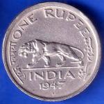 British India 1947 George vi king ONE rupee bombay mint coin ANH3245 ANH2676