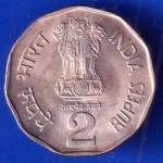 Republic India 1993 BOMBAY MINT Bio Diversity World Food Day 2 Rupee Coin ANH2980