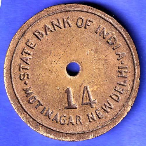 bank token : state bank of india motinagar new delhi 14 SK38