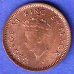 British India 1939 George Vi King Emperor 1/12 ANNA Coin SK695