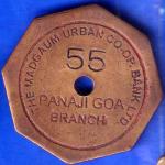 BANK TOKEN THE MADGAUM URBAN CO OP BANK 55 PANAJI GOA BRANCH ANH680