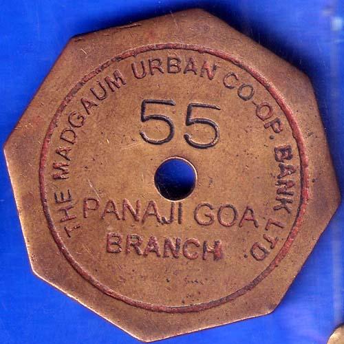 BANK TOKEN THE MADGAUM URBAN CO OP BANK 55 PANAJI GOA BRANCH ANH680
