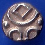 TRAVANCORE STATE RAJARAM VERMA IV SILVER CHUKRAM COIN ANH729
