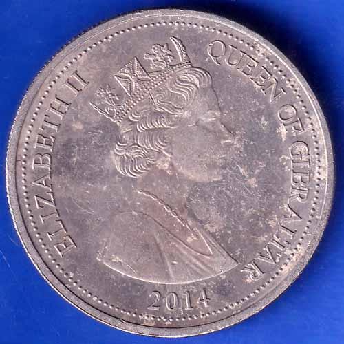 Elizabeth ii queen of zibraltar 2014 one crown ANH2232