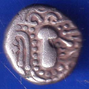 ANCIENT INDIA GADHAYA DYNASTY KING PORTRAIT COIN ANH2431