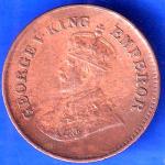 British India 1933 George V King Emperor Half Pice Coin ANH2578