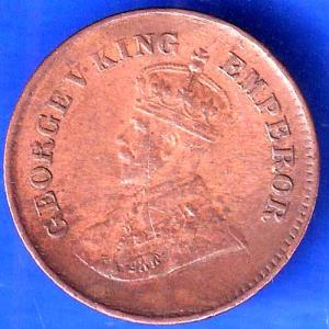 British India 1933 George V King Emperor Half Pice Coin ANH2578