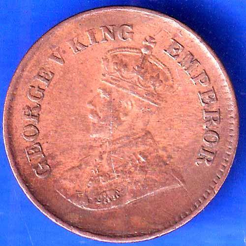 British India 1933 George V King Emperor Half Pice Coin ANH2578