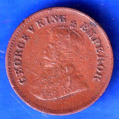 British India 1924 George V King Emperor Half Pice Coin ANH2479