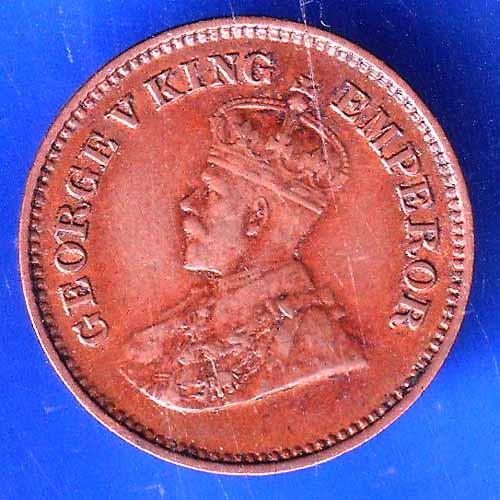 BRITISH INDIA 1936 GORGE V KING 1/2 PICE BOMBAY MINT RARE COIN ANH2983