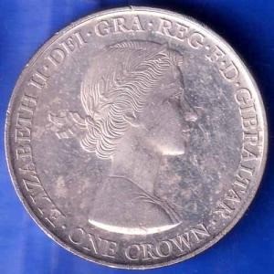 ELIZABETH II DEI-GRA REGINA. GIBRALTAR ONE CROWN NOVEM DECENNIIS GLORIOSE PERACTIS 1926-2016  ANH2678