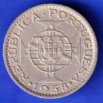 Portuguese India Goa 60 Centavos 1958 Coin ANH3234