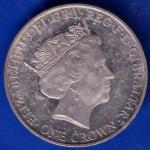 ELIZABETH II DEI-GRA REGINA. GIBRALTAR 1926 2016 ONE CROWN NOVEM DECENNIIS COIN ANH435
