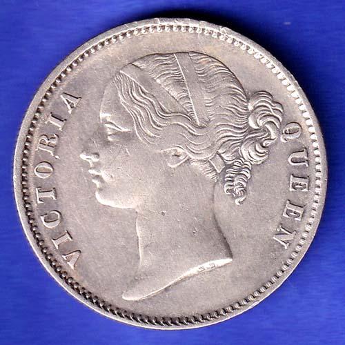 EAST INDIA COMPANY 1840 CONTINIOUS LEGEND VICTORIA QUEEN 1 RUPEE SILVER COIN HSK688