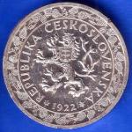 Czechoslovakia 1 Koruna 1922 REPUBLIKA ČESKOSLOVENSKÁ RARE COIN ANH2628
