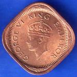 British India 1944 George VI King Half Anna Coin ANH2786