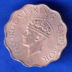 british india 1946 george vi one annas coin ANH2834