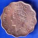 British India 1946 George VI King 1 Anna Coin ANH2581