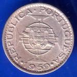 PORTUGUESE INDIA GOA 6 ESCUDO 1959 COIN ANH2787