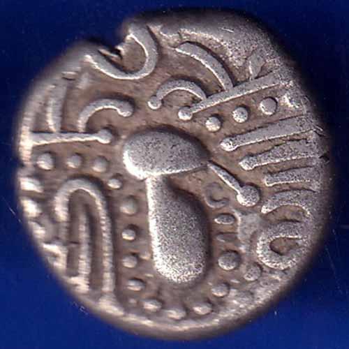 ANCIENT INDIA GADHAYA DYNASTY KING PORTRAIT COIN ANH1537