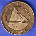Finland 10 Markkaa Aland 1991 tio deler tio mark  SK545
