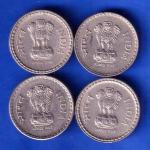 4 SET OF REPUBLIC INDIA DIFFERENT YEAR, MINT  5 RUPEE COINS ANH2929