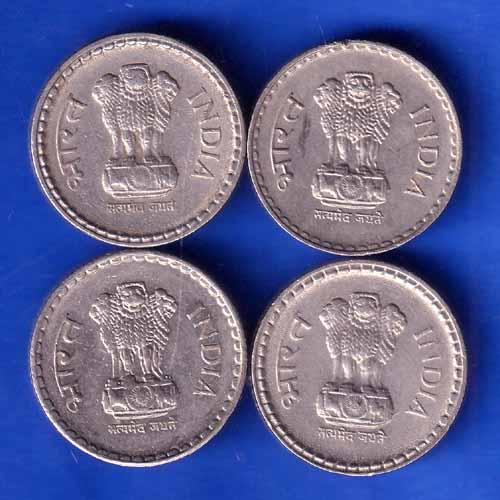 4 SET OF REPUBLIC INDIA DIFFERENT YEAR, MINT  5 RUPEE COINS ANH2929