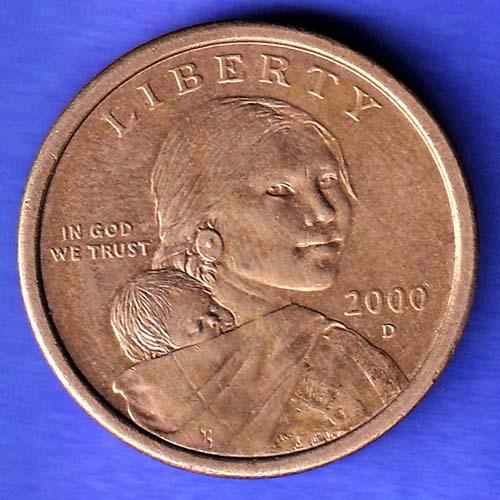 United States (USA) 1 Dollar "Sacagawea Dollar" 2000 Coin HSK937