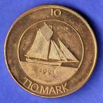 Finland 10 Markkaa Aland 1991 tio deler tio mark SK771