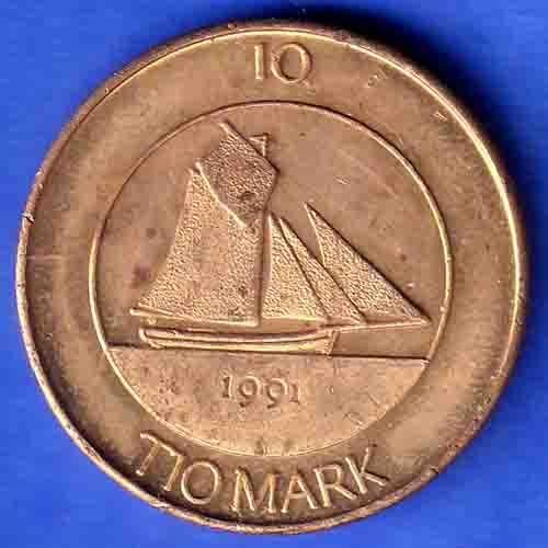 Finland 10 Markkaa Aland 1991 tio deler tio mark SK809