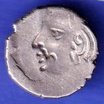 Ancient Western Kshatrap brockage Lakhi silver coin SK104