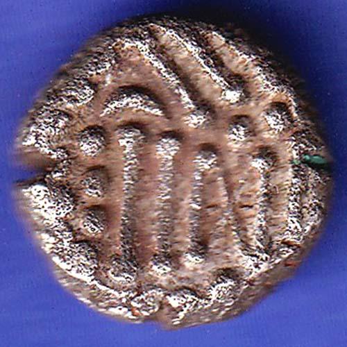 ANCIENT INDIA GADHAYA DYNASTY KING PORTRAIT COIN SK602
