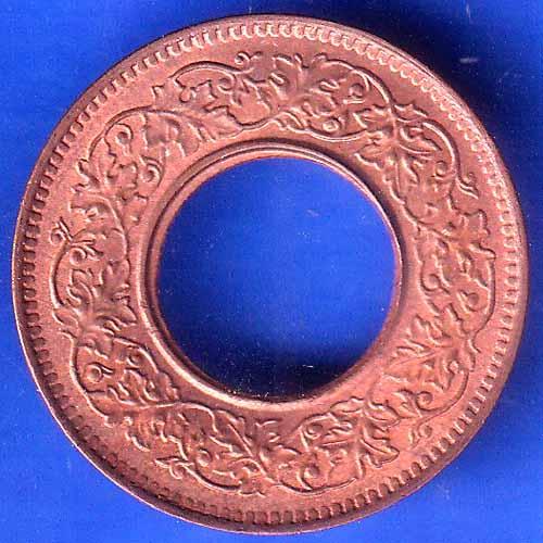 British India 1944 George VI King LAHORE MINT 1 Pice Copper Coin ANH2503