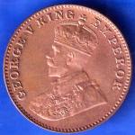 British India 1927 BOMBAY MINT George V One Quarter Anna Coin ANH2603