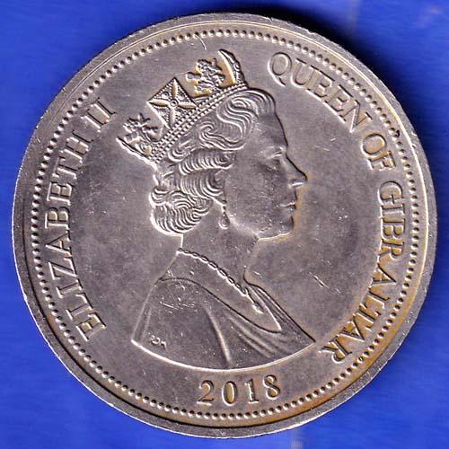 Elizabeth II Queen Of The Gibraltar 2018 One Crown Rare Coin ANH3154