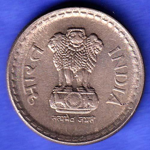 Republic India 5 Rupee 2003 HYEDRABAD MINT Coin HSK654