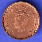 BRITISH INDIA 1940 1/2 PICE GEORGE VI COPPER COIN SK105
