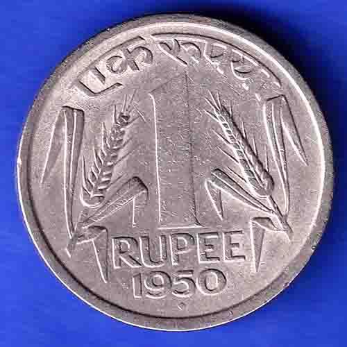 Governnment Of India 1950 One Rupee BOMBAY MINT Coin ANH3195