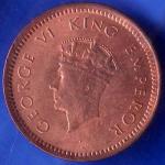 British India 1939 George Vi King Emperor Half Pice Coin ANH1091