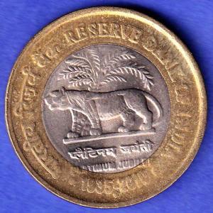 REPUBLIC INDIA RESERVE BNK OF INDIA 1935-2010 10 RUPEE COIN HSK837