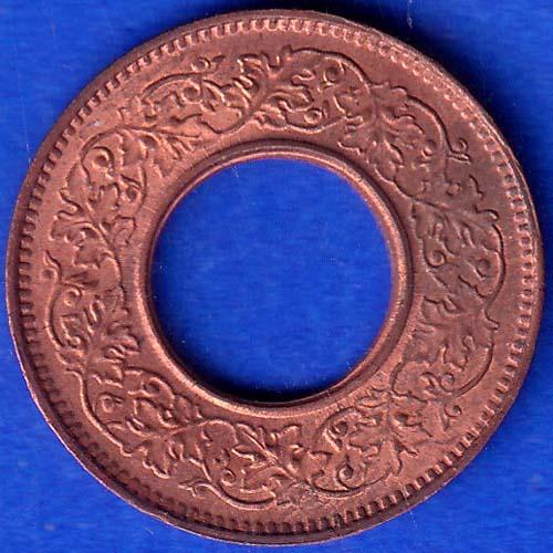 British India lahore mint 1944 1 pice copper coin ANH44