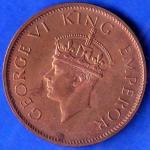 British India 1942 One Quarter Anna George Vi Coin ANH46
