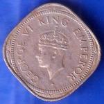 British India 1946 George Vi King Two Anna Coin ANH2087