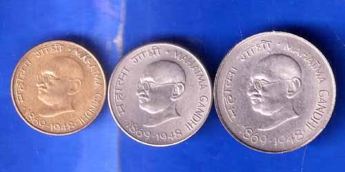 Set of 3 coins republic India 1 rupee, 50 paisa 20 paisa coins ANH2683