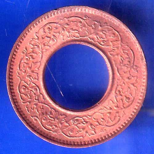 British India 1944 George VI King LAHORE MINT 1 Pice Copper Coin ANH2439