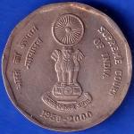 Republic India 1950 2000 Bombay Mint Supreme Court Of India 2 Rupee Coin ANH93